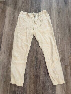 intimissimi iuman - tan/beige linen pants - large
